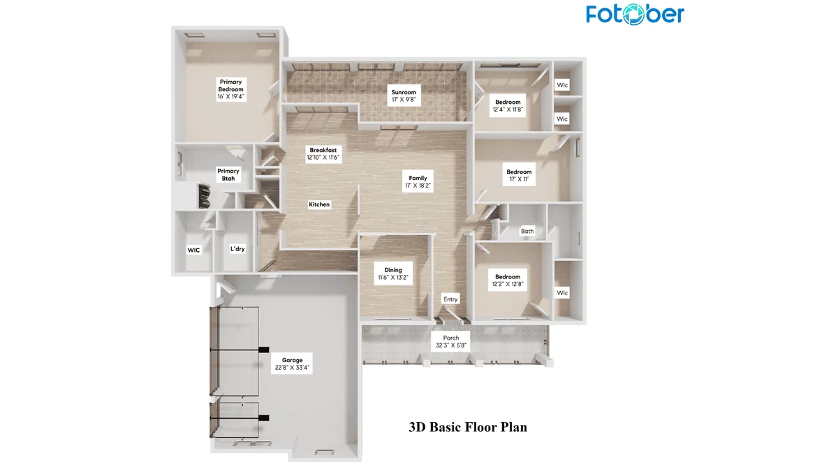 3D Basic Floor Plan From Fotober