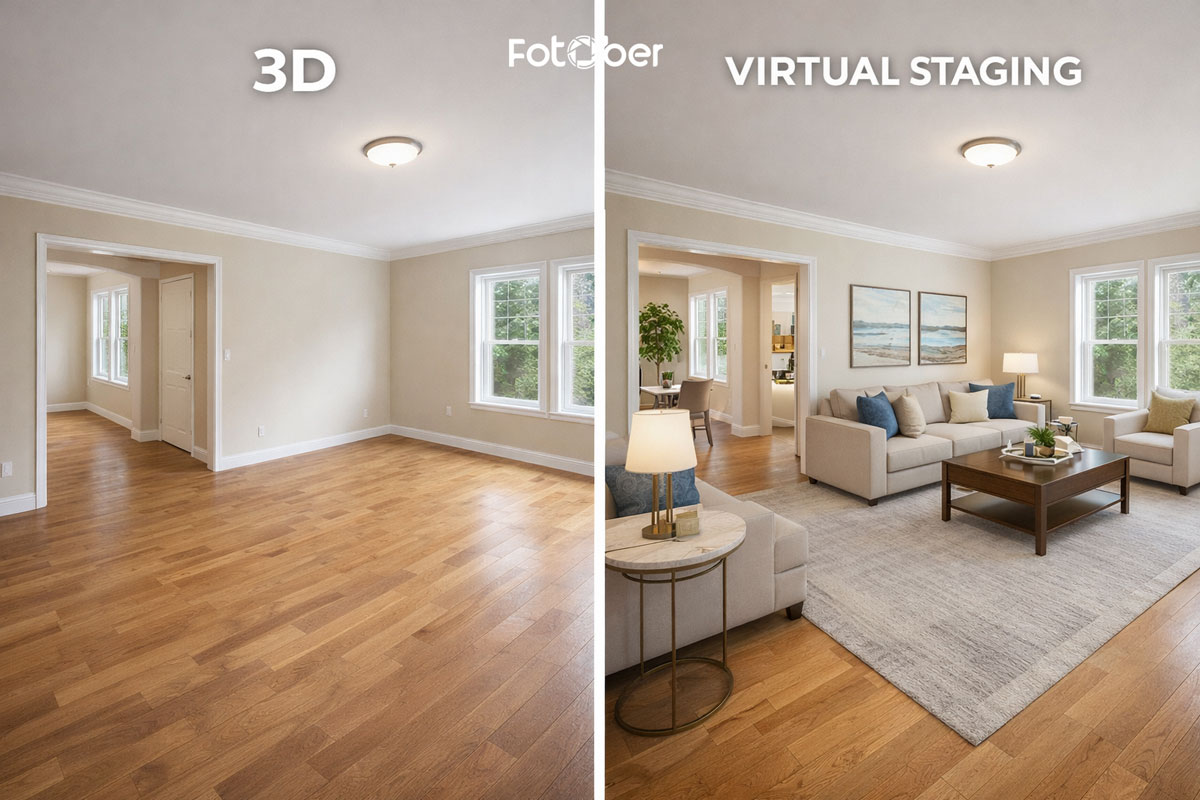 3D vs virtual staging vs video