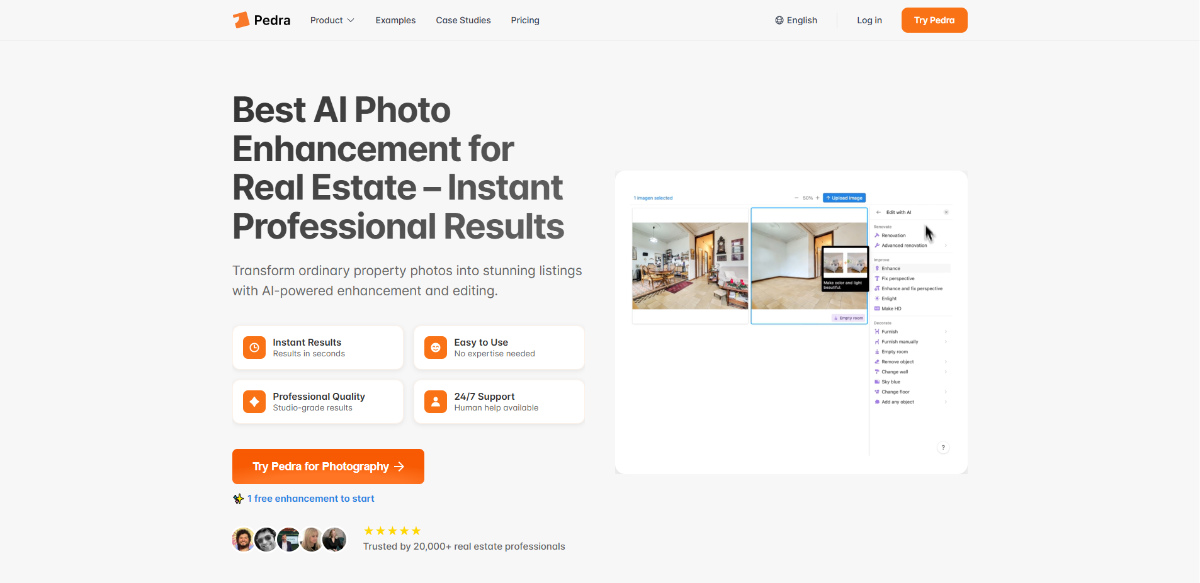 AI Real Estate Photo Editing Pedra