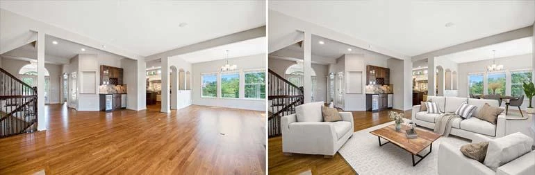 Image quality is paramount in virtual staging.
