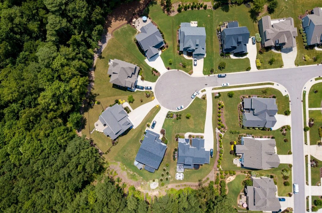 Commercial drone videos provide a unique aerial view of the property