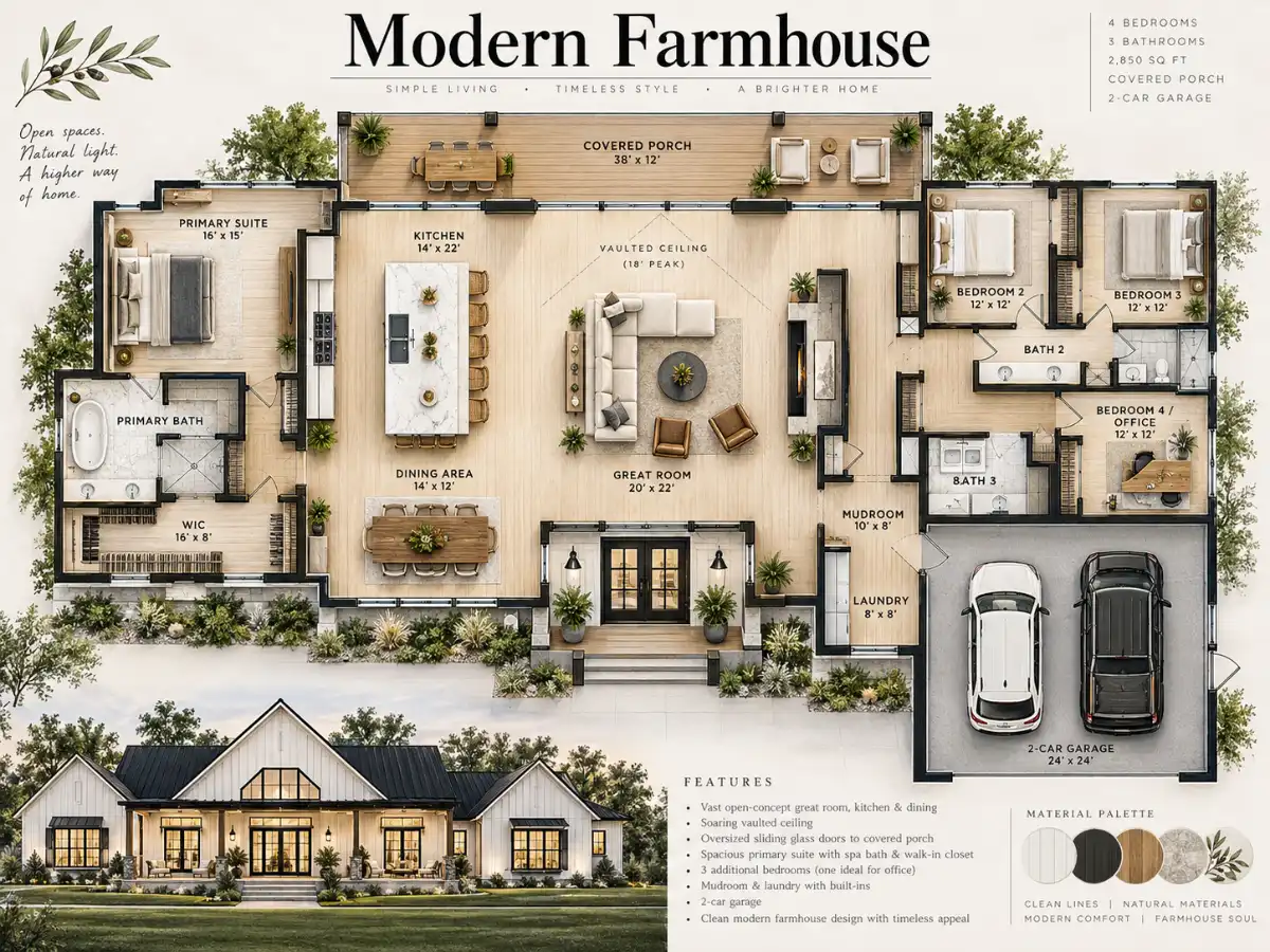 Farmhouse Floor Plans 4