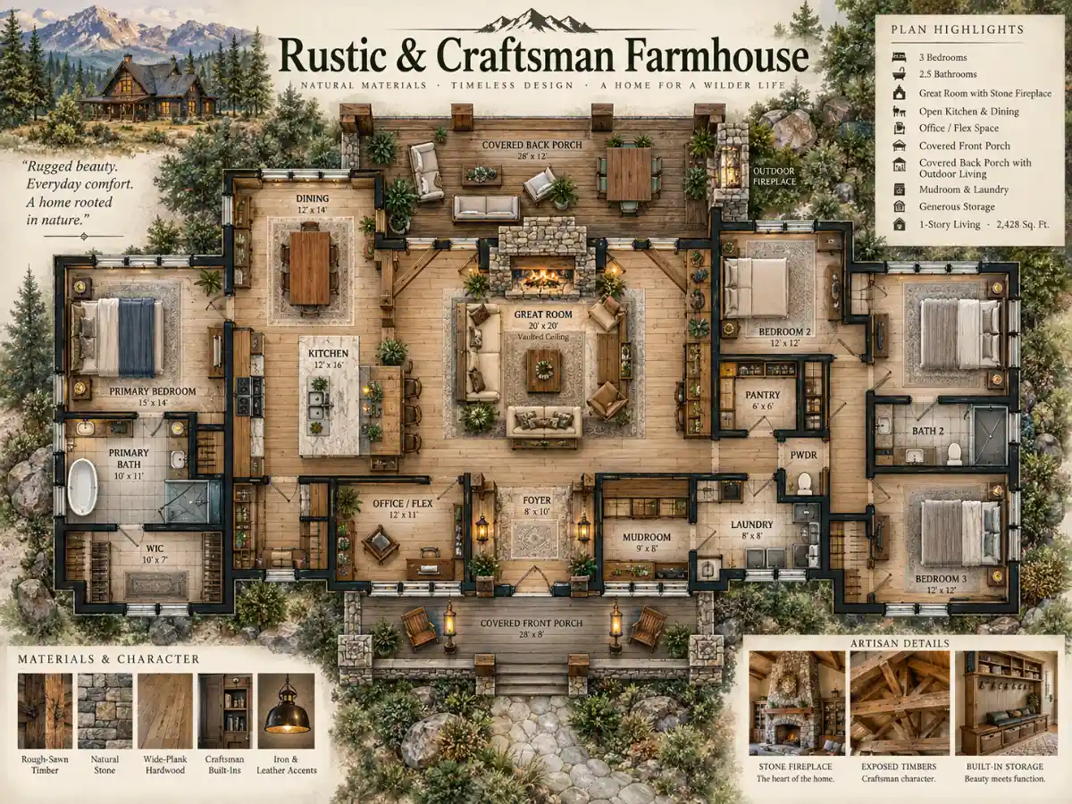 Farmhouse Floor Plans 5