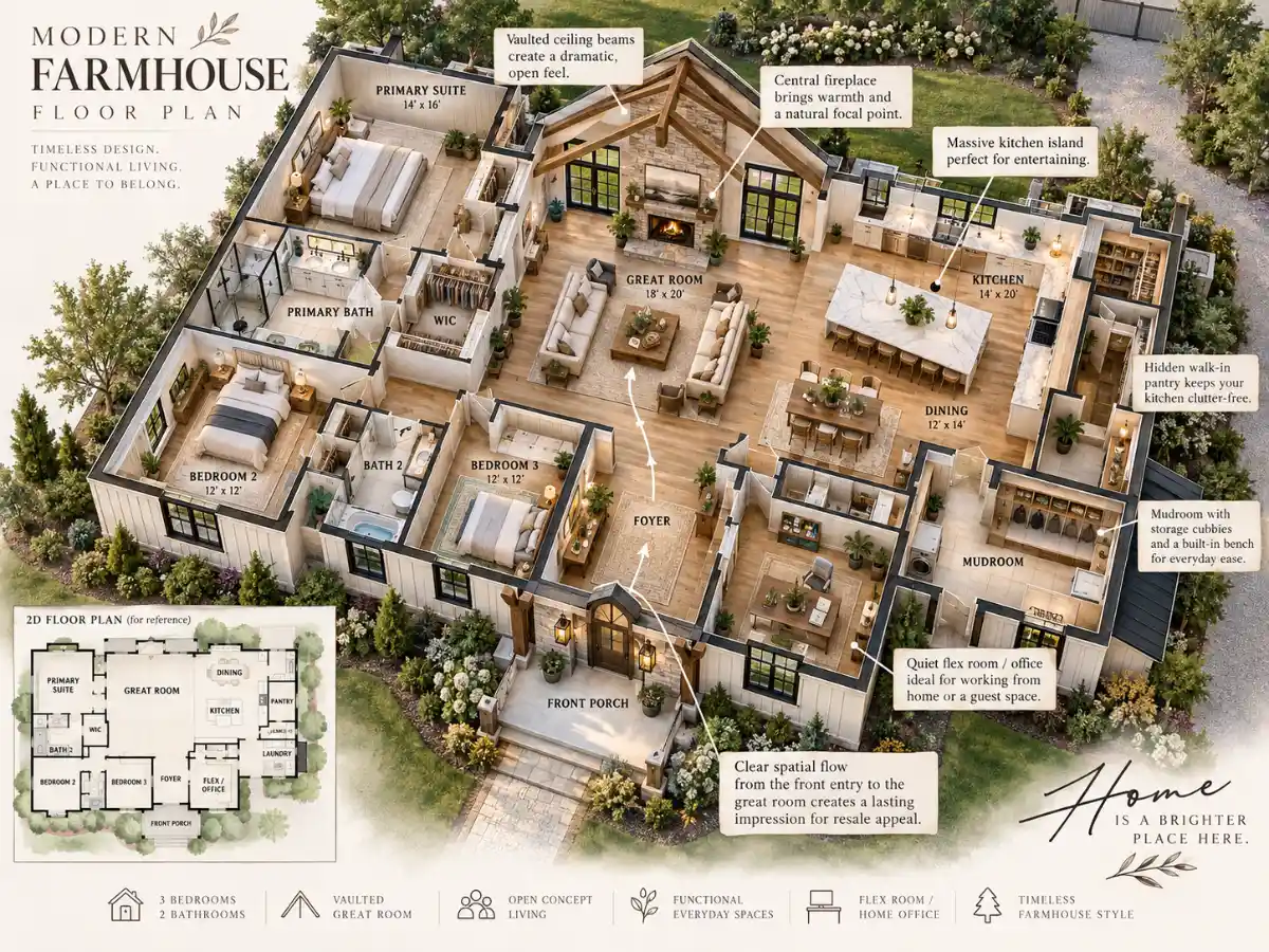 Farmhouse Floor Plans Small Strategic