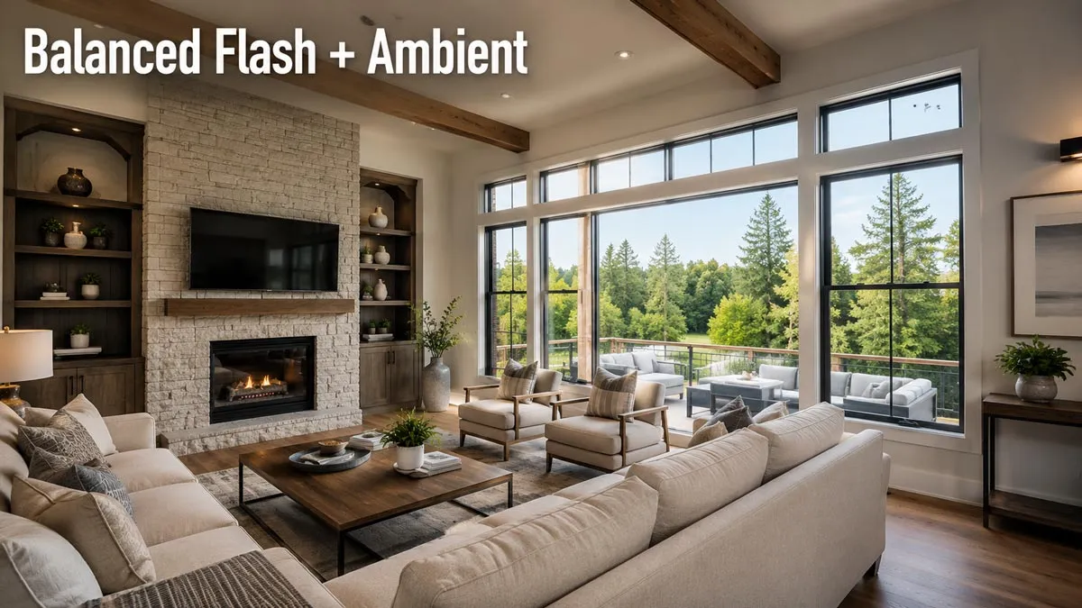 How to mix flash with ambient light by exposing for ambient light first