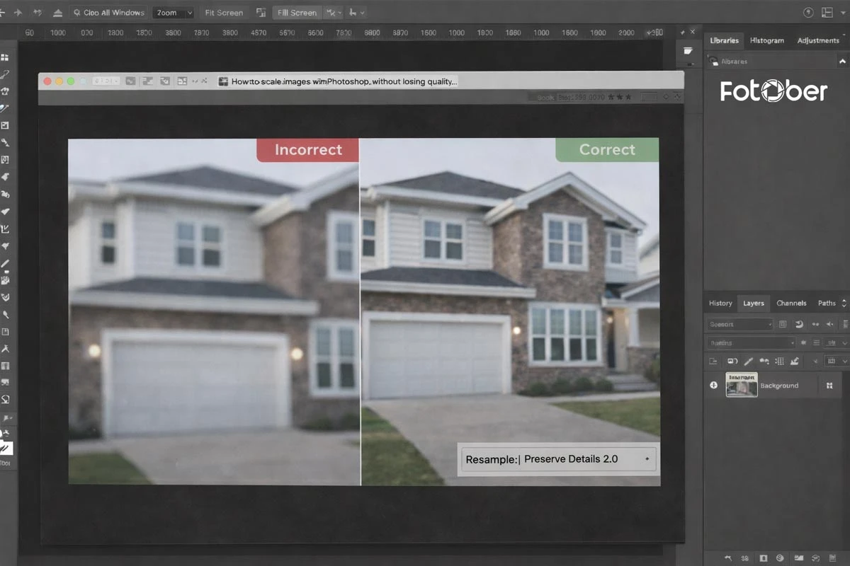 How to scale images in Photoshop without losing quality