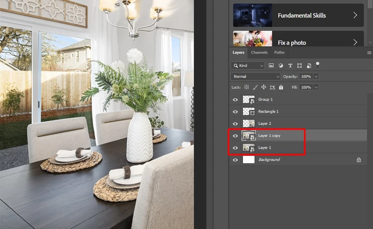 Remember make a duplicate image layer before editing