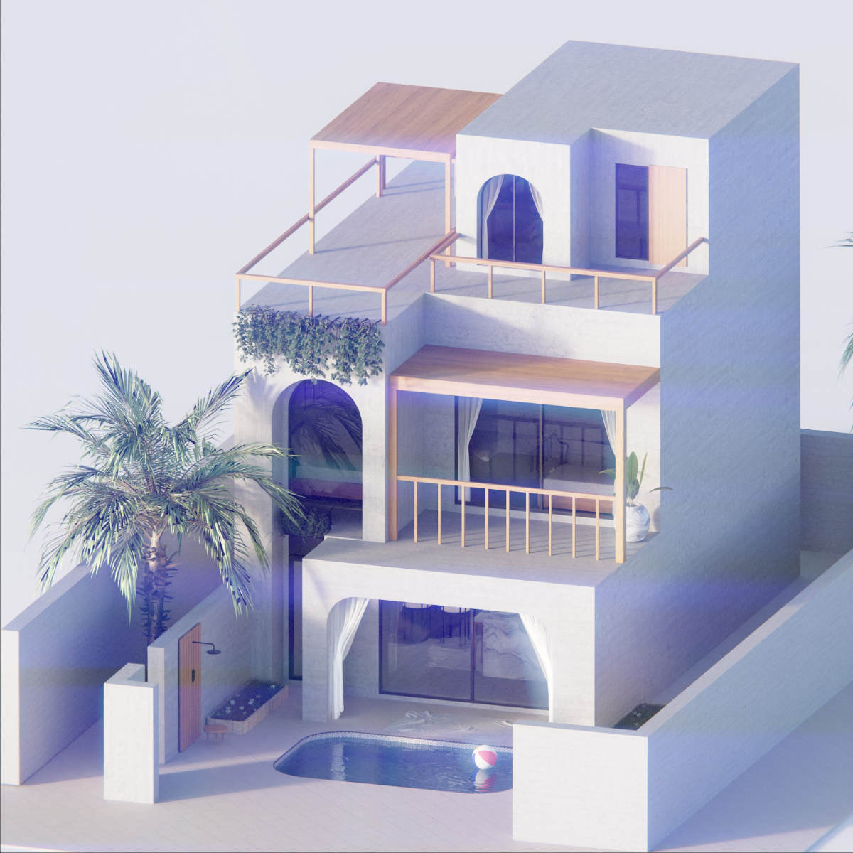 Mediterranean Home Rendering 10