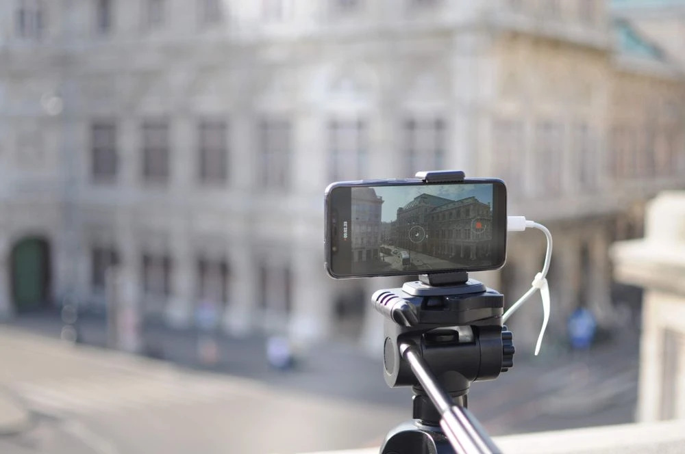 The tripod can help your iPhone camera stable