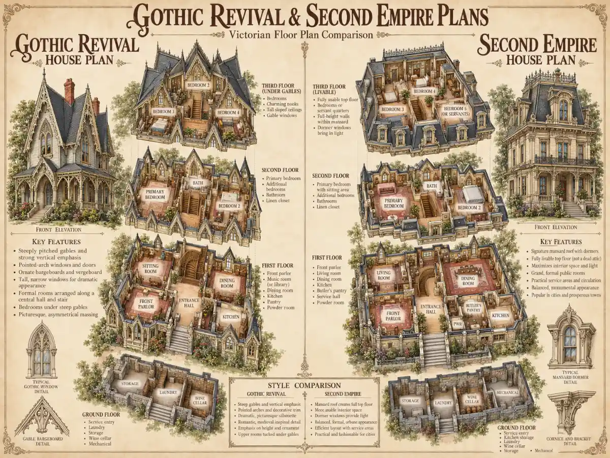 Victorian Style Home Floor Plans P34