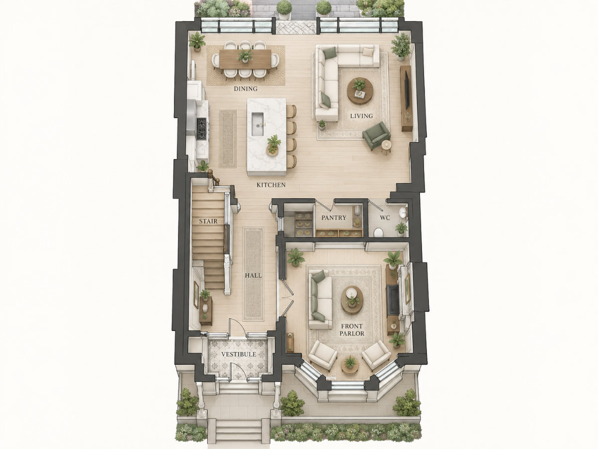 Victorian Style Home Floor Plans P51