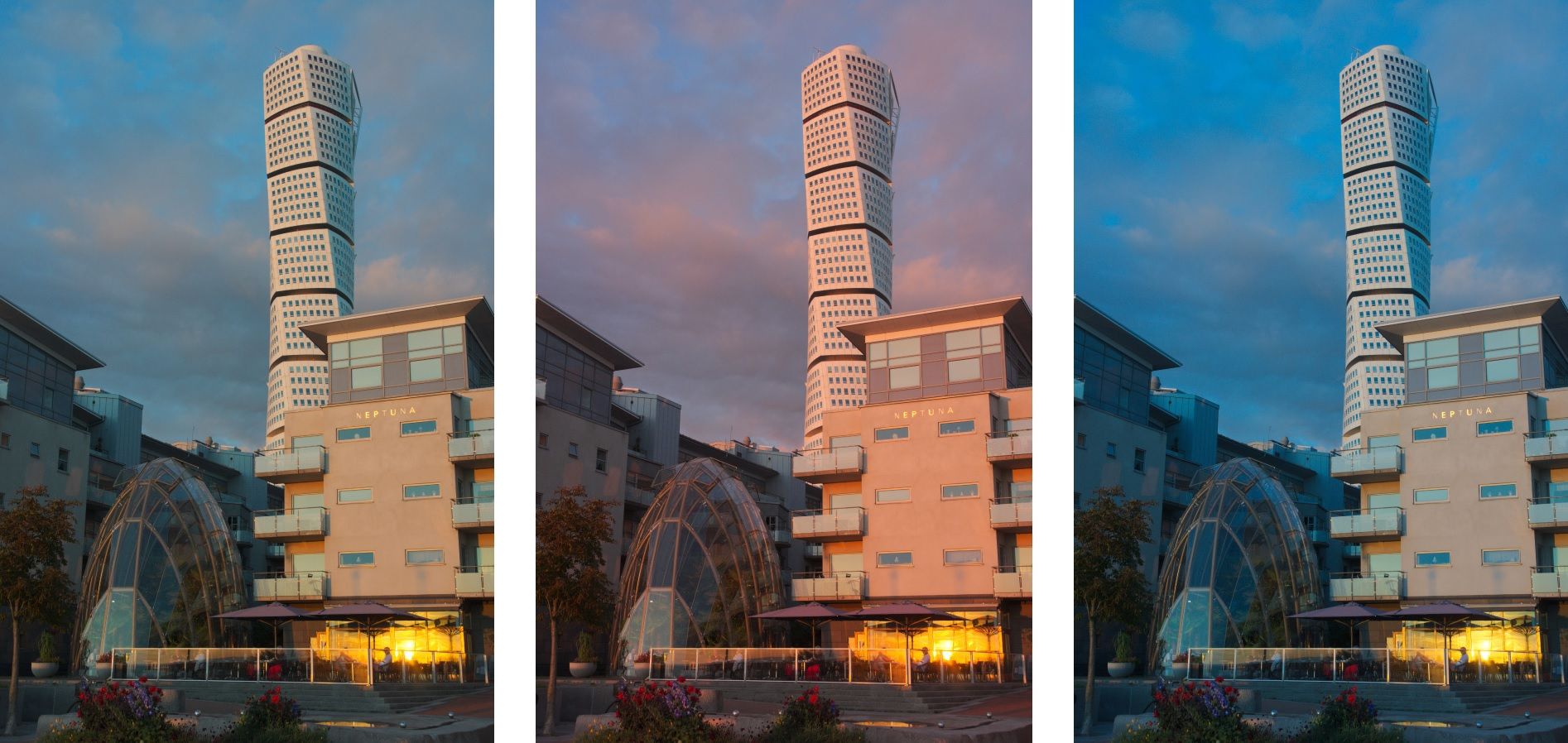 Urban photographers deal with a mix of streetlights, store signs, and natural light that change throughout the day