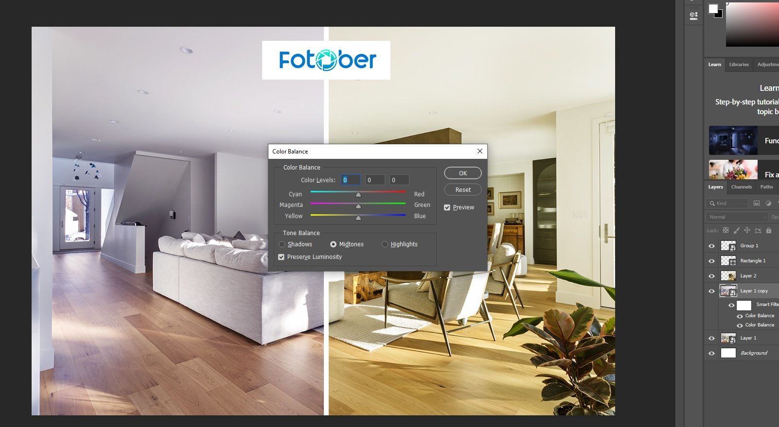 Color Balance Tools in Photoshop
