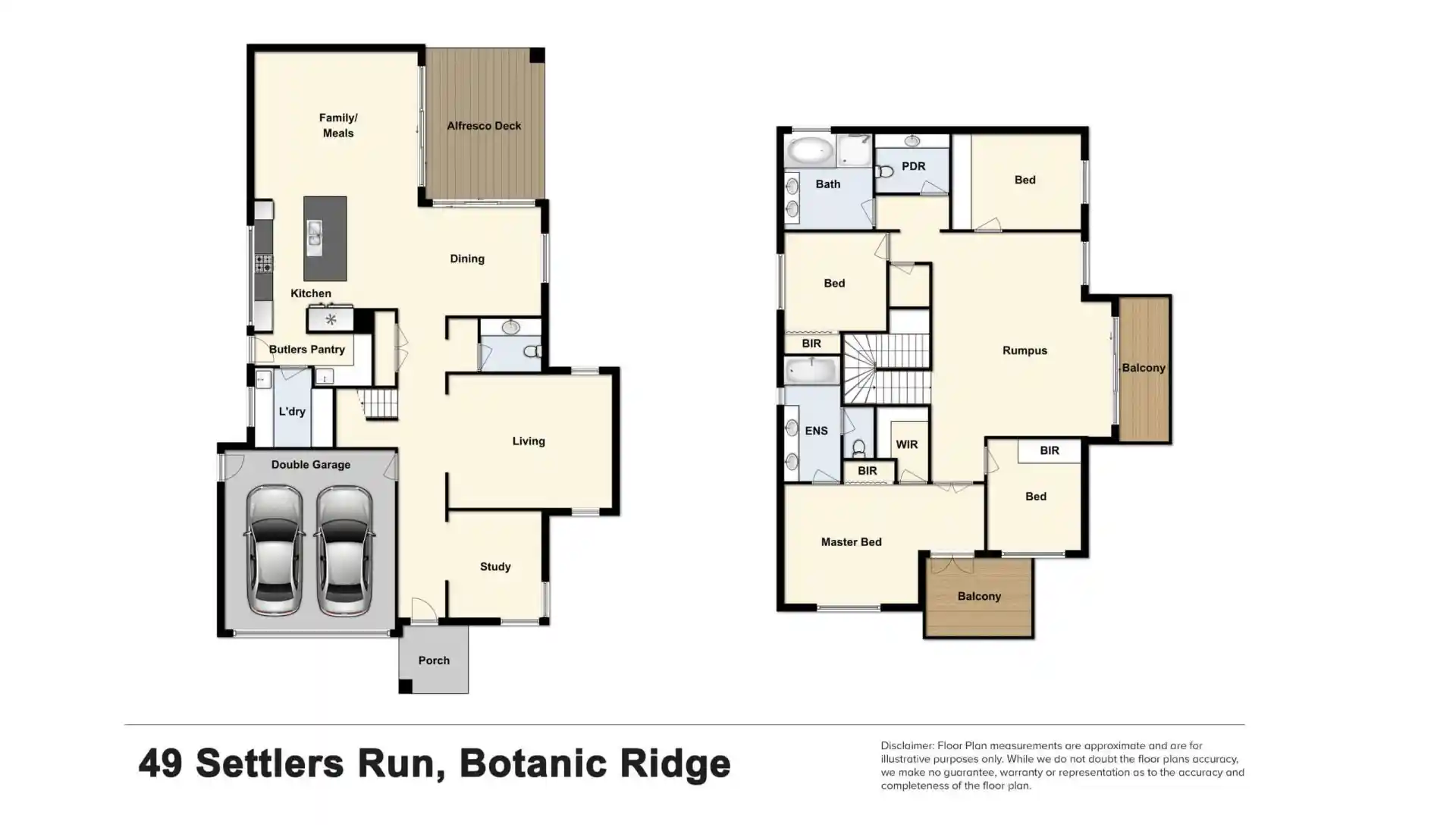 2D Color Floor Plan Service - Vibrant colored floor plan for property visualization