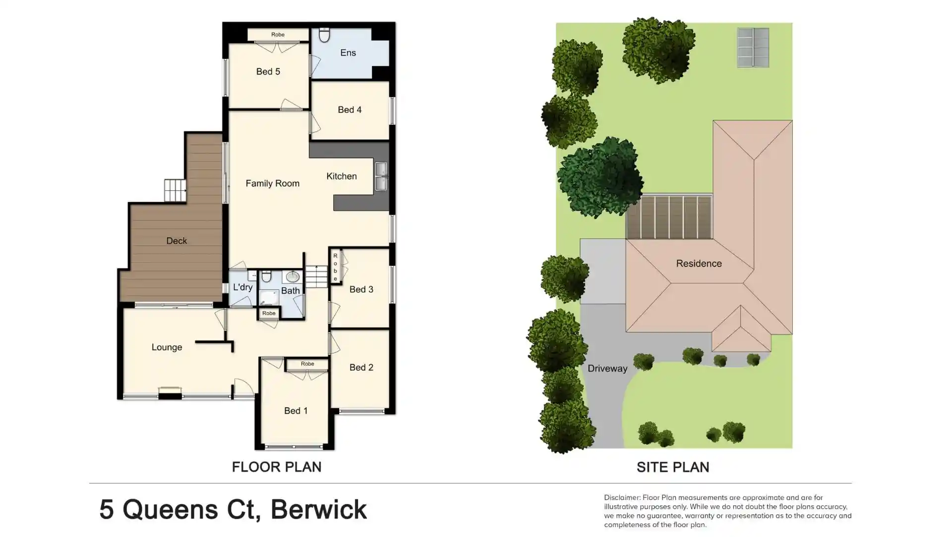 Floor And Site Plan Combination - Comprehensive property and landscape layout