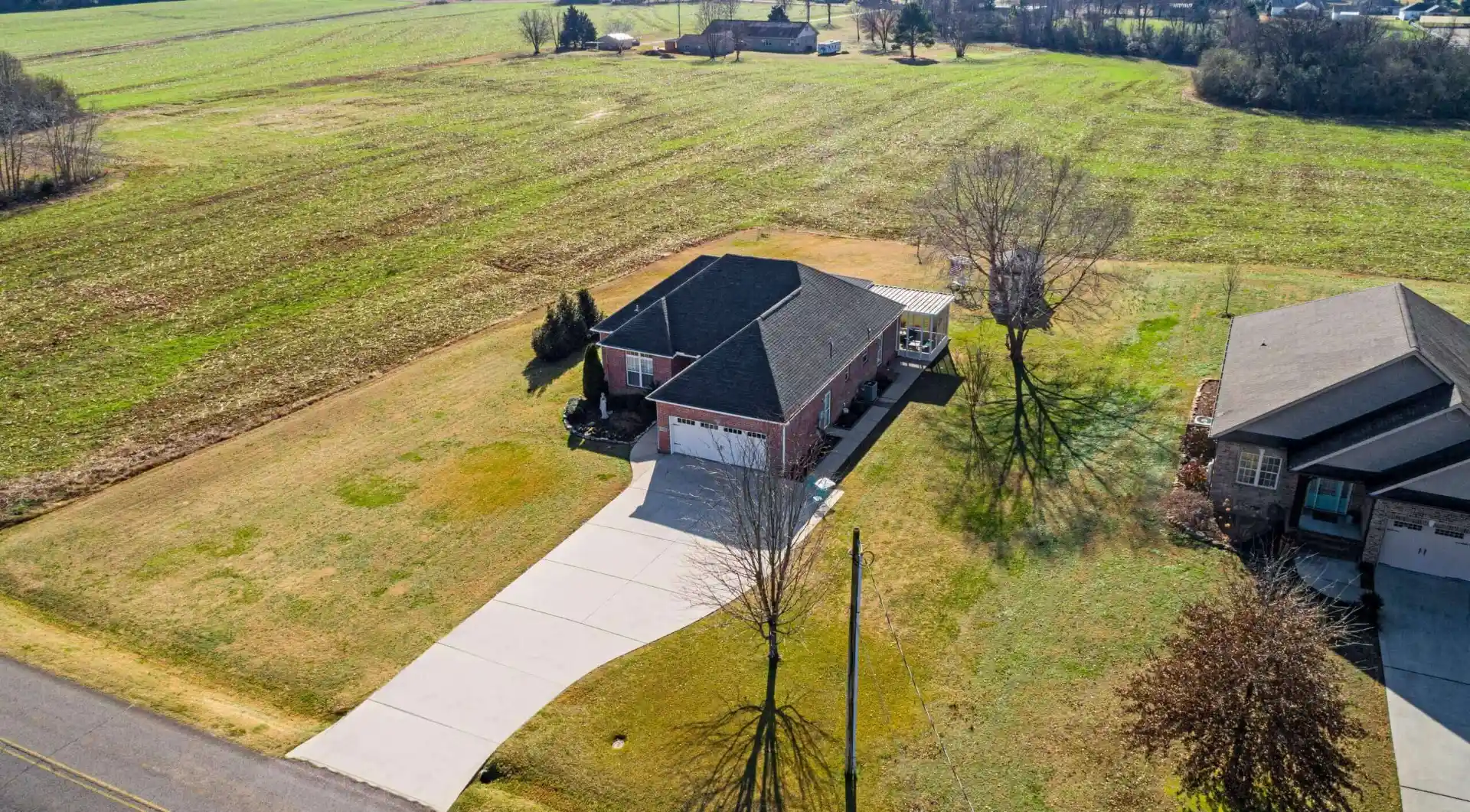 Empty clean driveway after cars removed from real estate photo