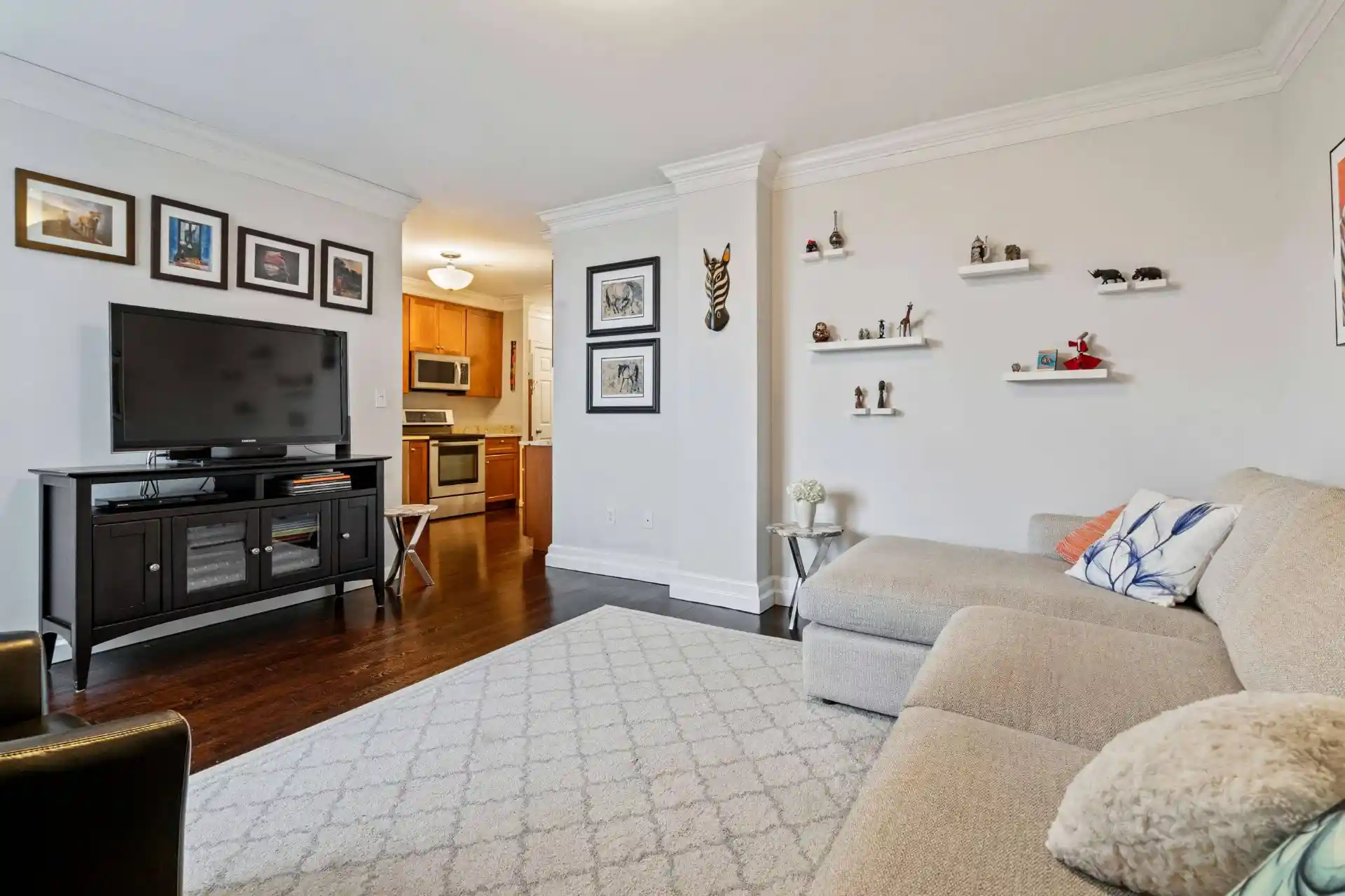 After TV screen replacement in real estate photo editing