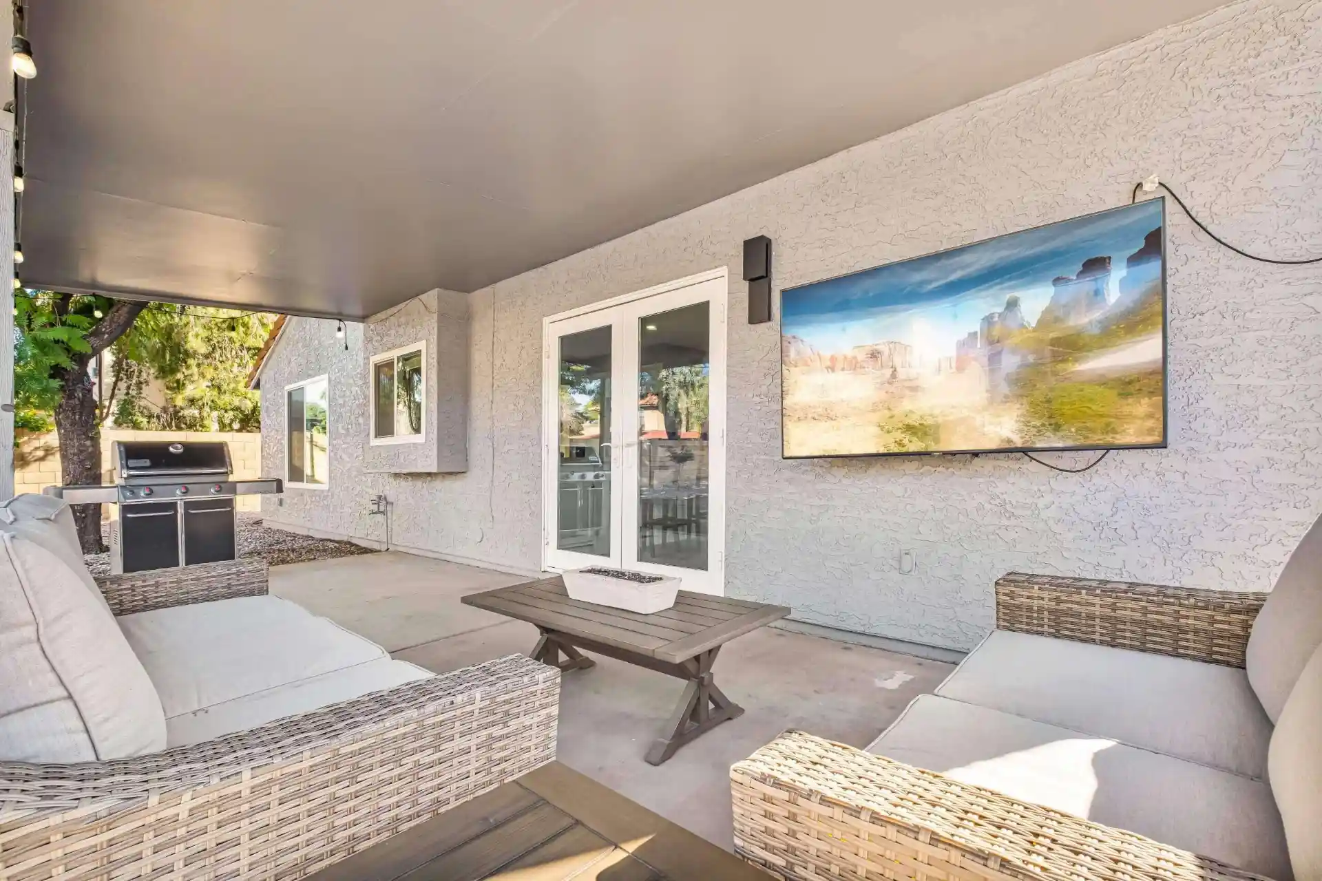 After cable removal in real estate photo editing