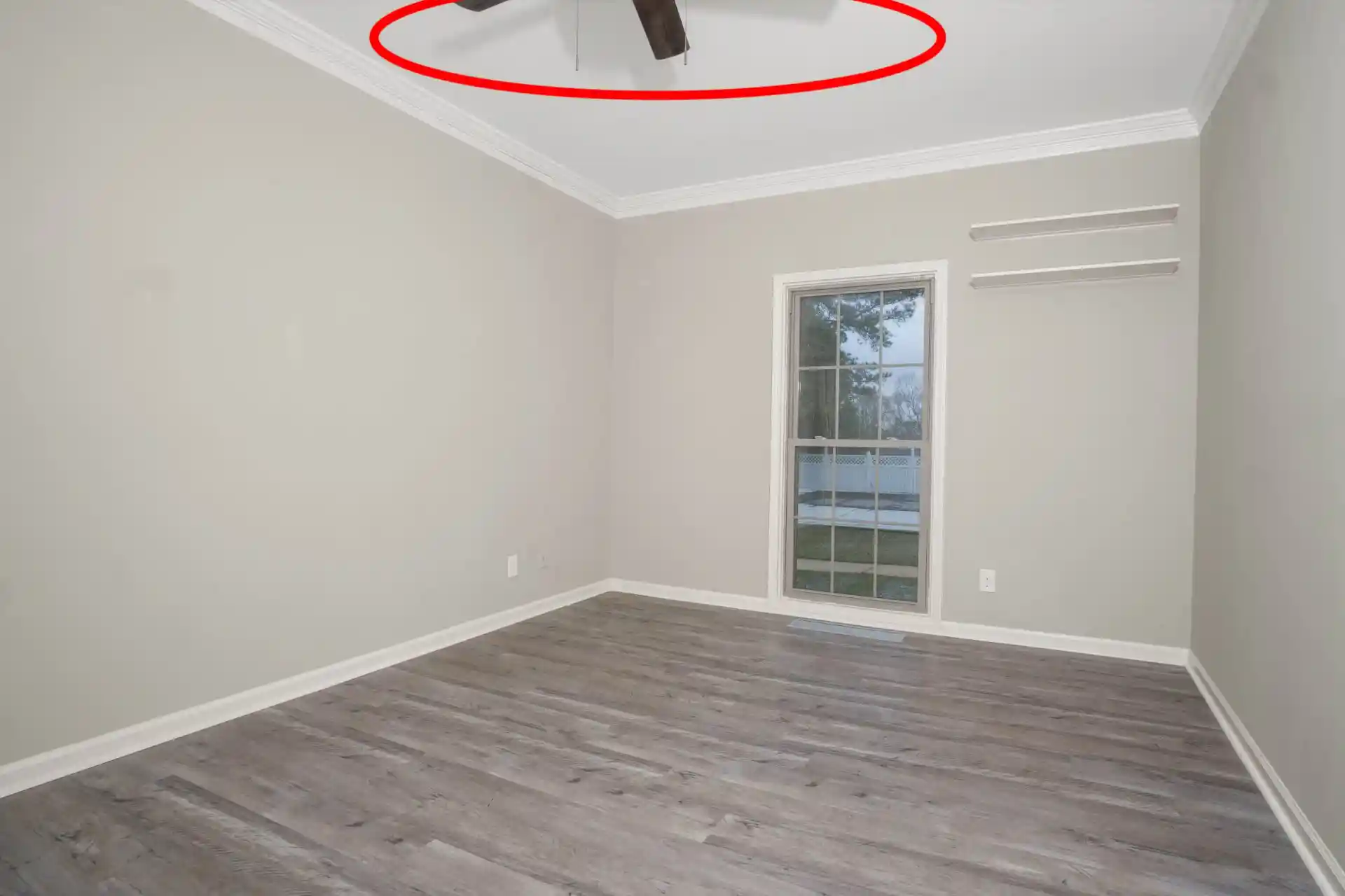 After flash reflection removal in real estate photo editing