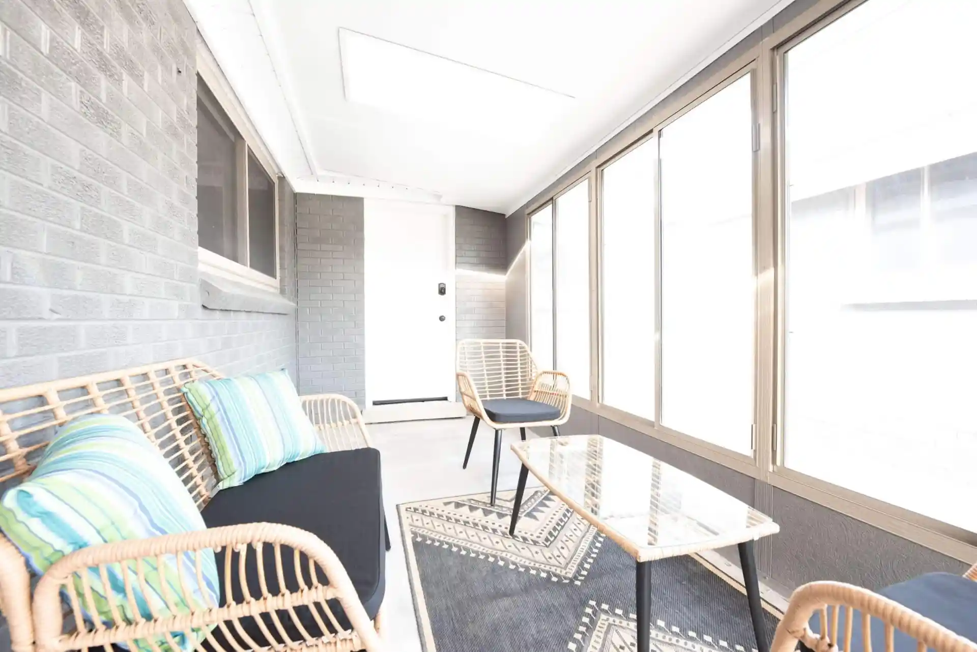 After HDR bracketing and indoor window replacement in real estate photo editing