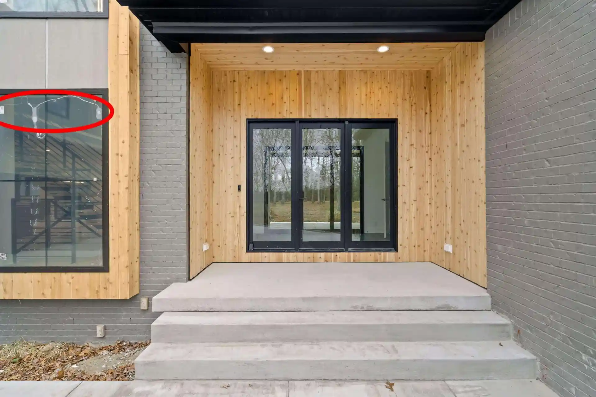 After removing foreign objects from glass in real estate photo editing