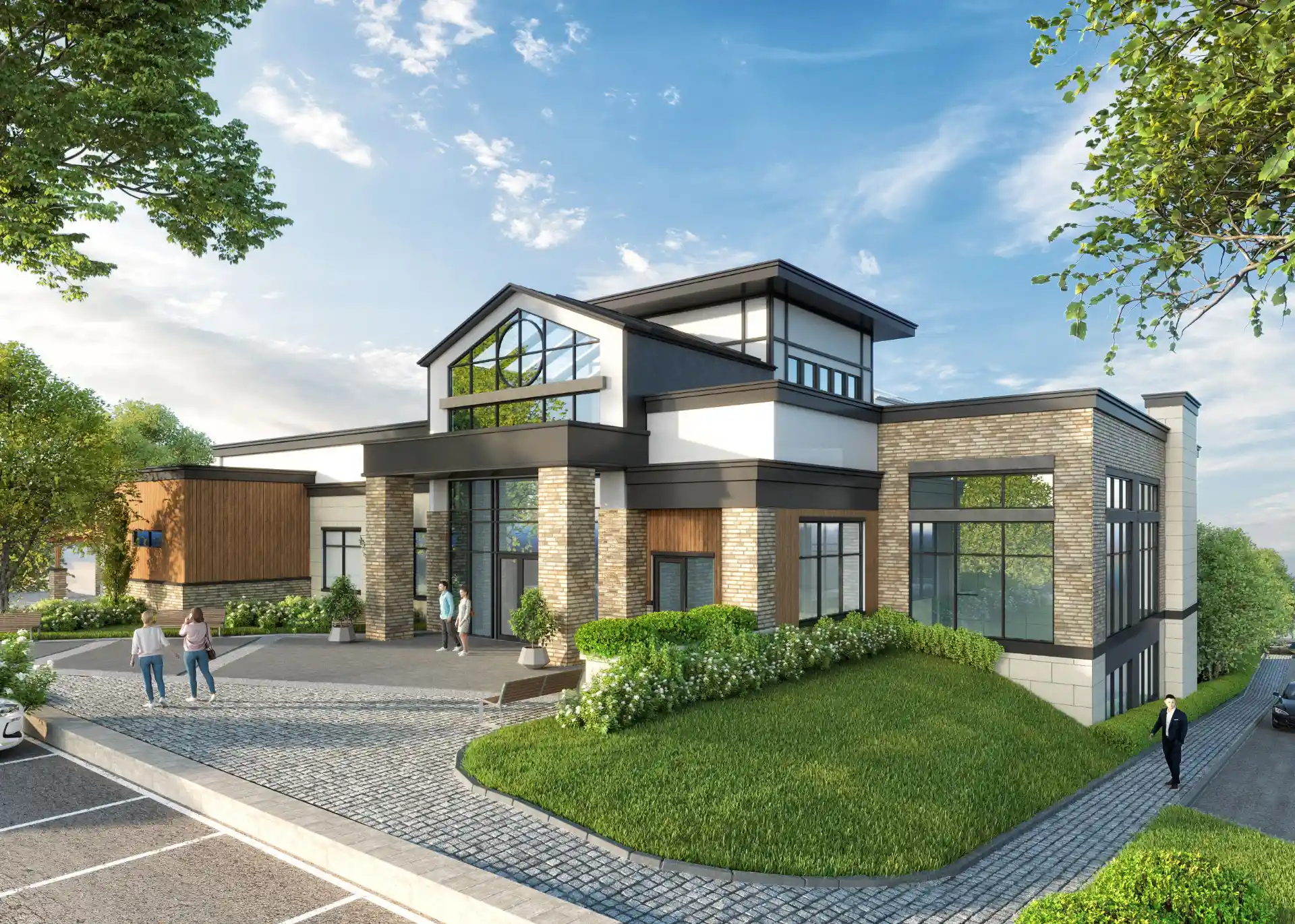 External Rendering Service - Detailed facade and landscaping design