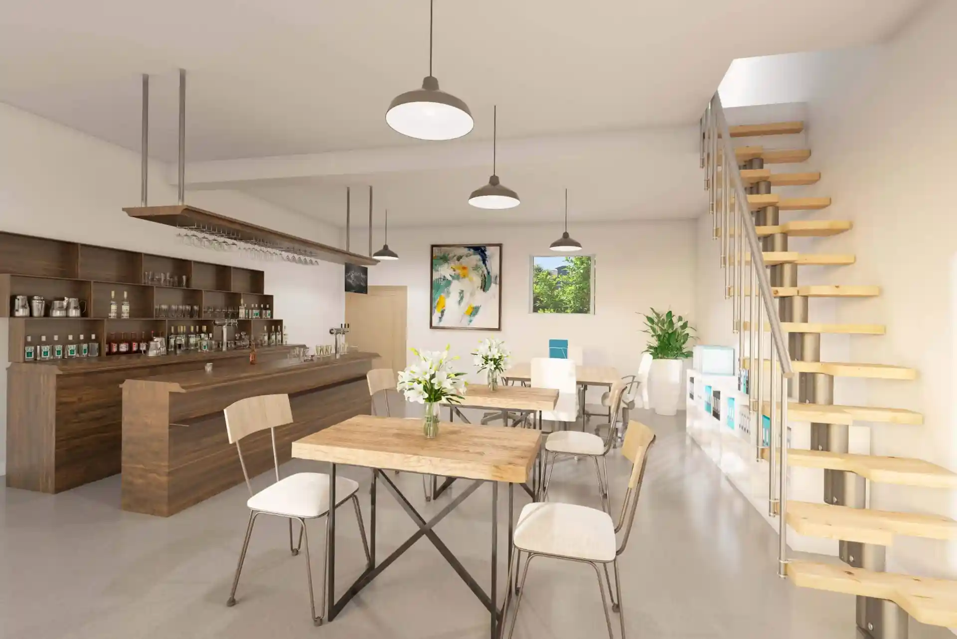 Room with upgraded ceiling after virtual ceiling renovation